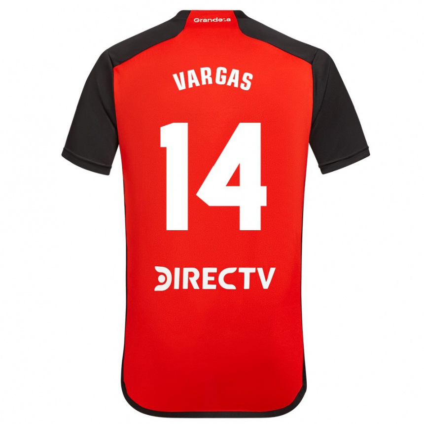 Vaikiškas Agustina Vargas #14 Raudona Juoda Balta Išvykos Marškinėliai 2024/25 T-Shirt