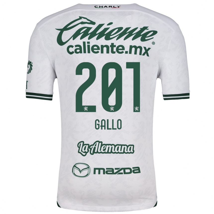 Vaikiškas Andrés Gallo #201 Balta Žalia Išvykos Marškinėliai 2024/25 T-Shirt