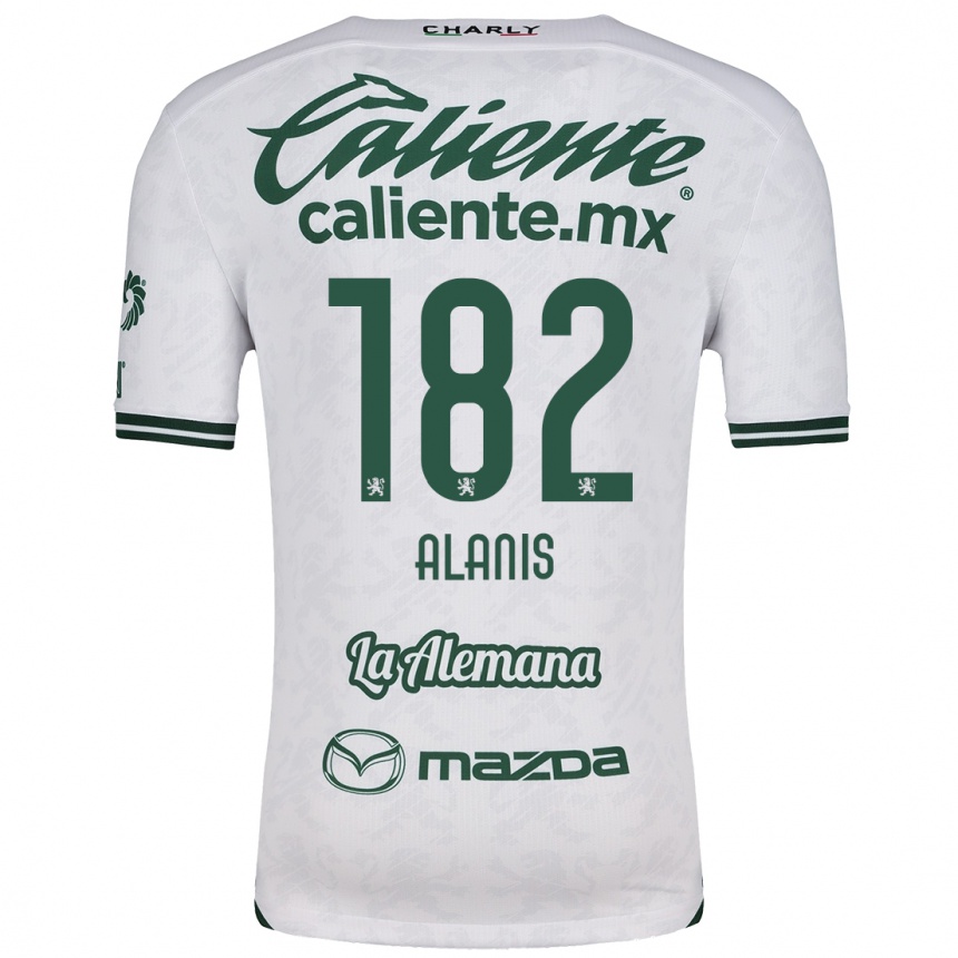 Vaikiškas Alejandro Alanís #182 Balta Žalia Išvykos Marškinėliai 2024/25 T-Shirt