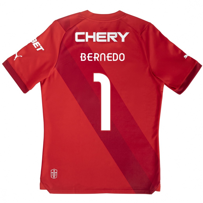 Vaikiškas Vicente Bernedo #1 Raudona Balta Išvykos Marškinėliai 2024/25 T-Shirt