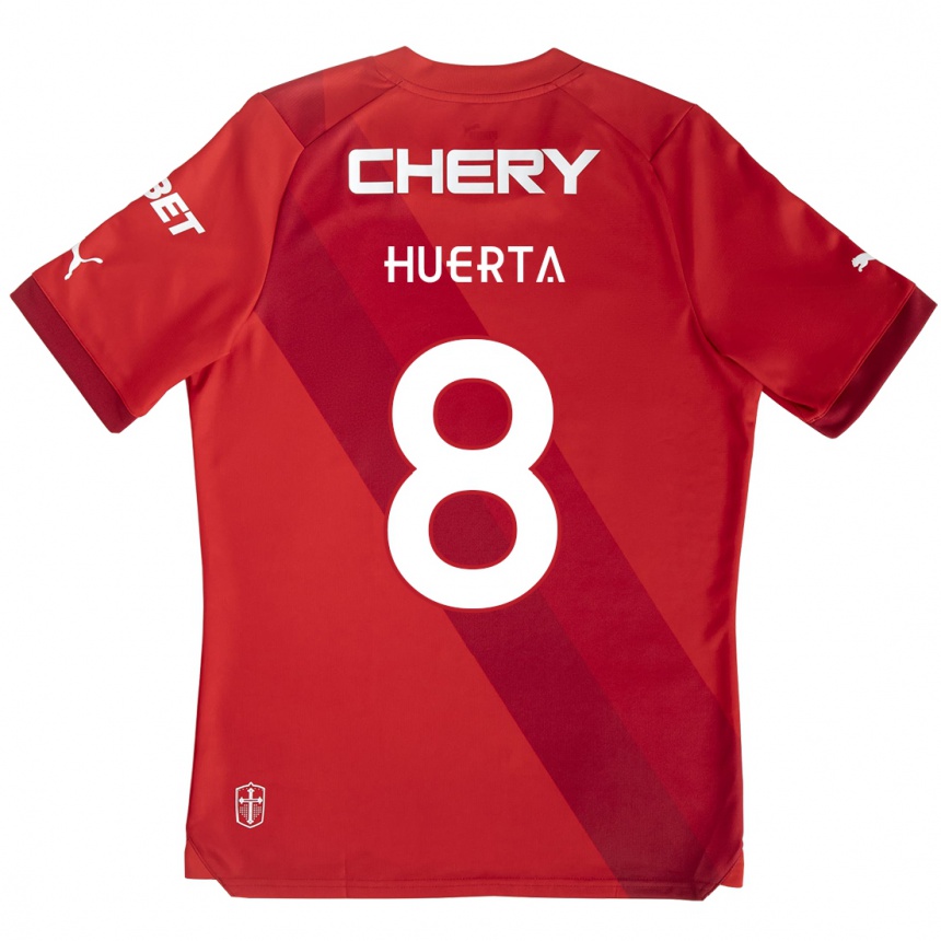 Vaikiškas Valber Huerta #8 Raudona Balta Išvykos Marškinėliai 2024/25 T-Shirt