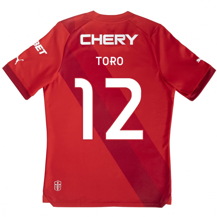 Vaikiškas Ian Toro #12 Raudona Balta Išvykos Marškinėliai 2024/25 T-Shirt