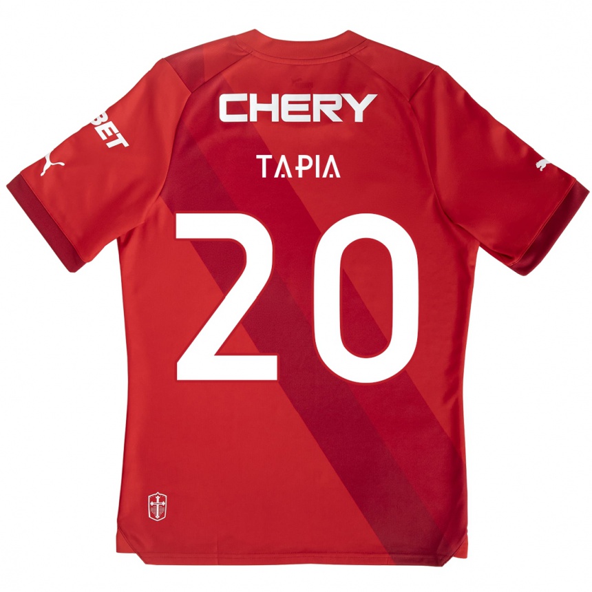 Vaikiškas Gonzalo Tapia #20 Raudona Balta Išvykos Marškinėliai 2024/25 T-Shirt