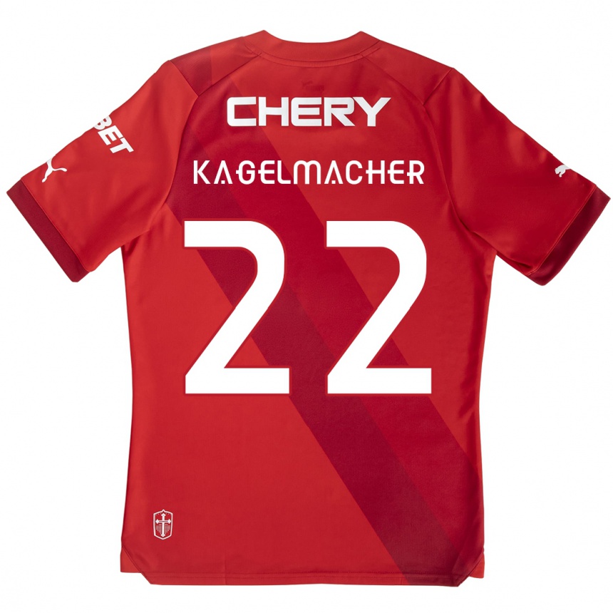 Vaikiškas Gary Kagelmacher #22 Raudona Balta Išvykos Marškinėliai 2024/25 T-Shirt