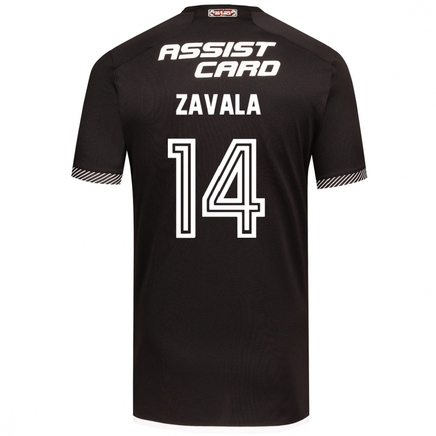 Vaikiškas Cristián Zavala #14 Juoda Balta Išvykos Marškinėliai 2024/25 T-Shirt