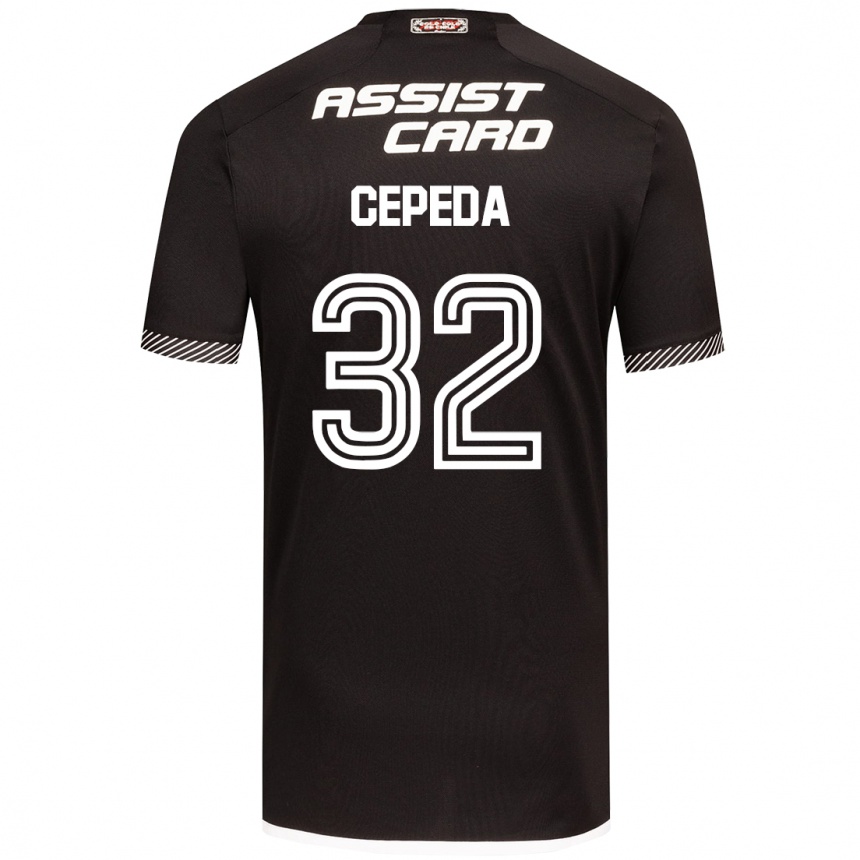 Vaikiškas Lucas Cepeda #32 Juoda Balta Išvykos Marškinėliai 2024/25 T-Shirt