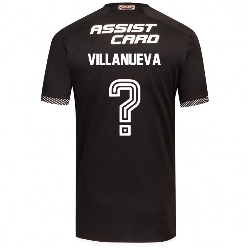 Vaikiškas Eduardo Villanueva #0 Juoda Balta Išvykos Marškinėliai 2024/25 T-Shirt