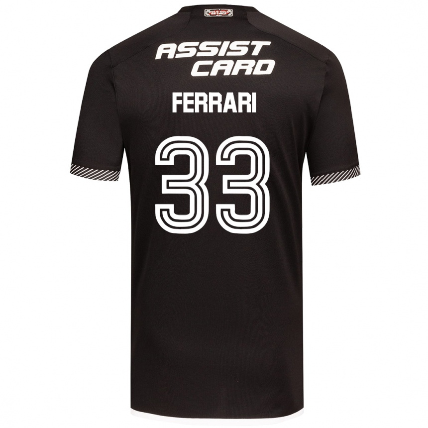 Vaikiškas Matías Ferrari #33 Juoda Balta Išvykos Marškinėliai 2024/25 T-Shirt