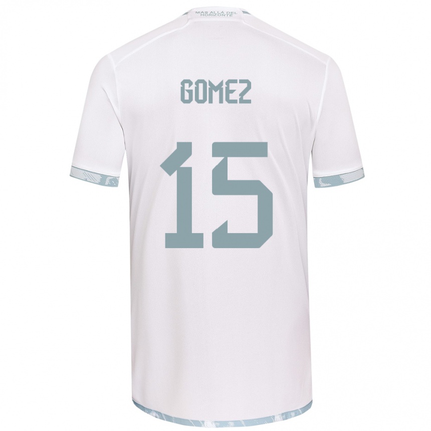 Vaikiškas Juan Pablo Gómez #15 Balta Pilka Išvykos Marškinėliai 2024/25 T-Shirt