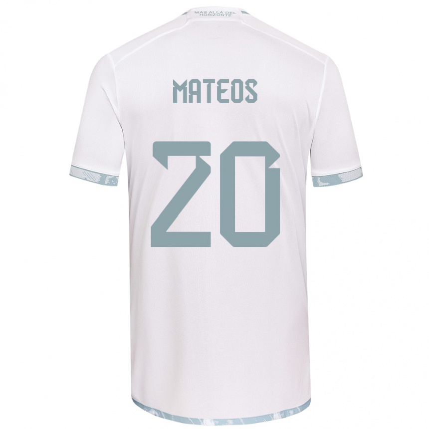 Vaikiškas Federico Mateos #20 Balta Pilka Išvykos Marškinėliai 2024/25 T-Shirt