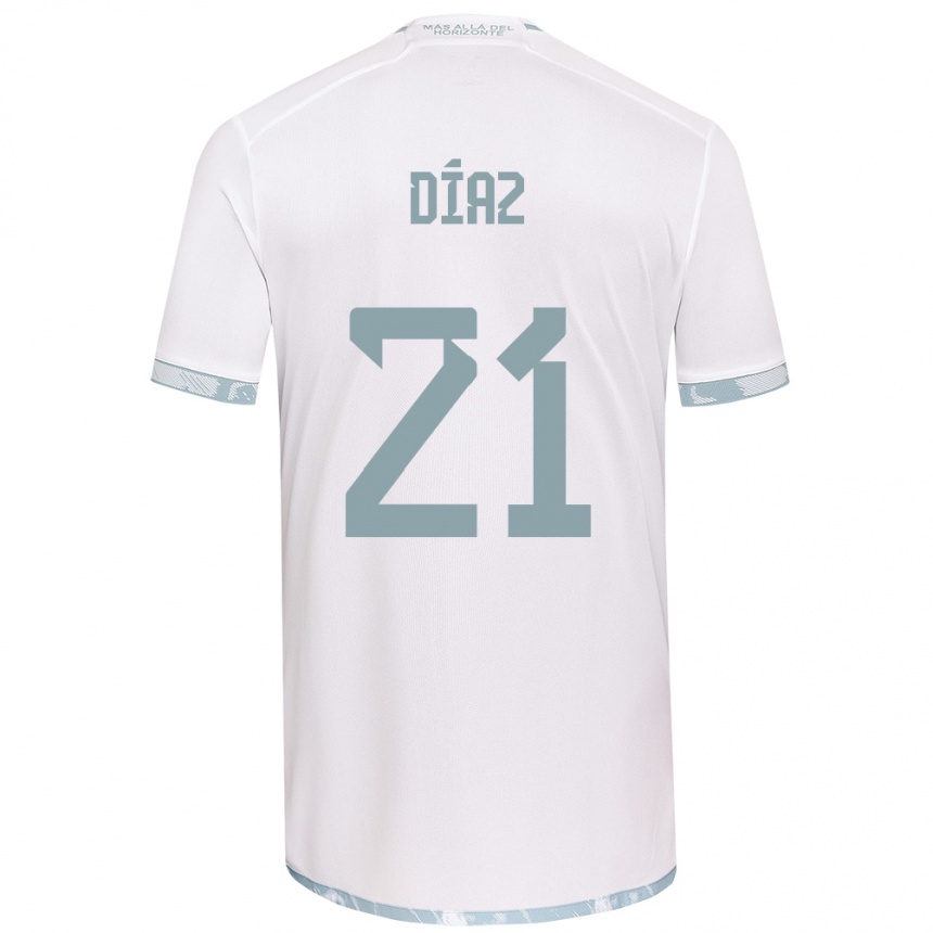 Vaikiškas Marcelo Díaz #21 Balta Pilka Išvykos Marškinėliai 2024/25 T-Shirt