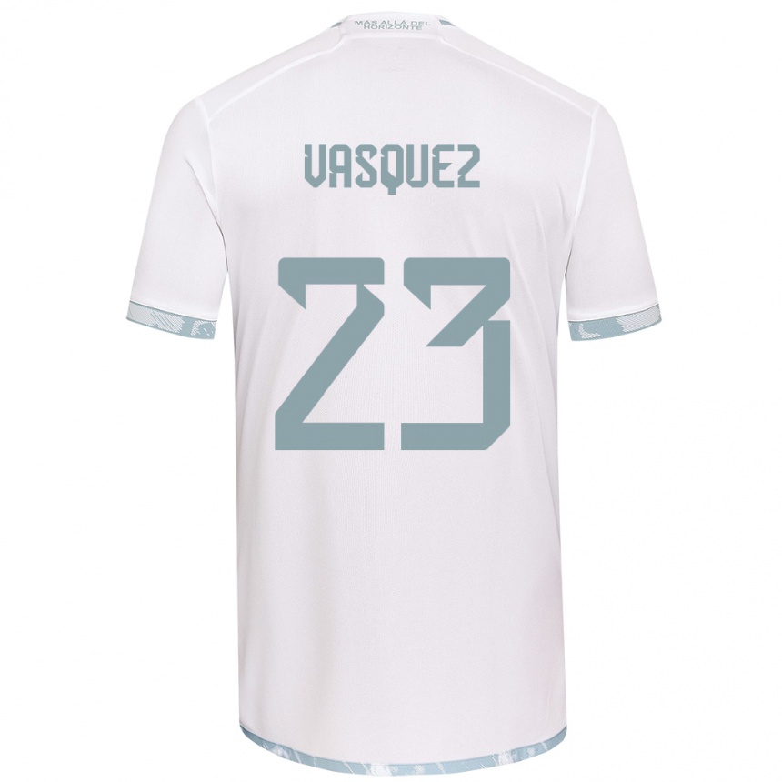 Vaikiškas Ignacio Vásquez #23 Balta Pilka Išvykos Marškinėliai 2024/25 T-Shirt