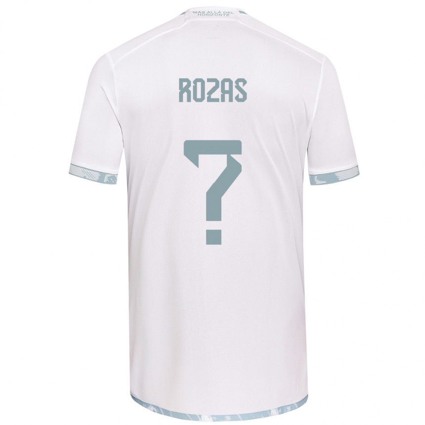 Vaikiškas Sergio Rozas #0 Balta Pilka Išvykos Marškinėliai 2024/25 T-Shirt