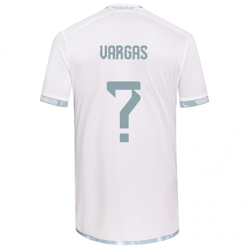 Vaikiškas Diego Vargas #0 Balta Pilka Išvykos Marškinėliai 2024/25 T-Shirt