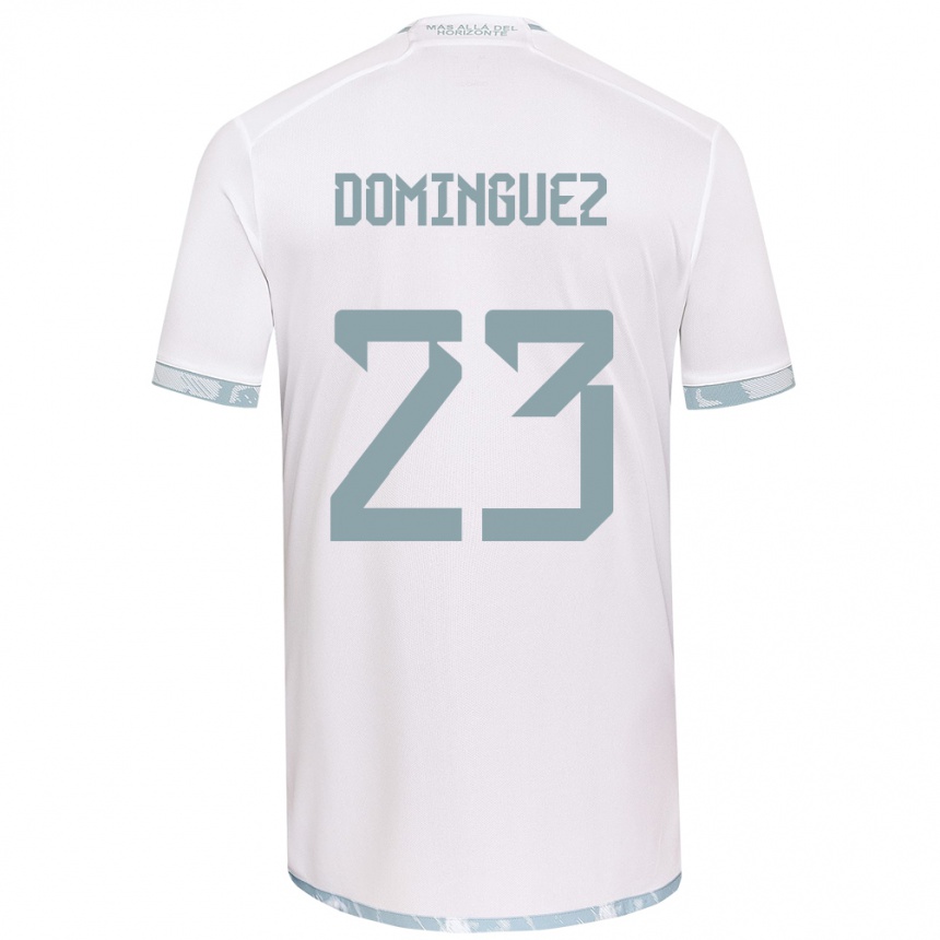 Vaikiškas Nery Domínguez #23 Balta Pilka Išvykos Marškinėliai 2024/25 T-Shirt