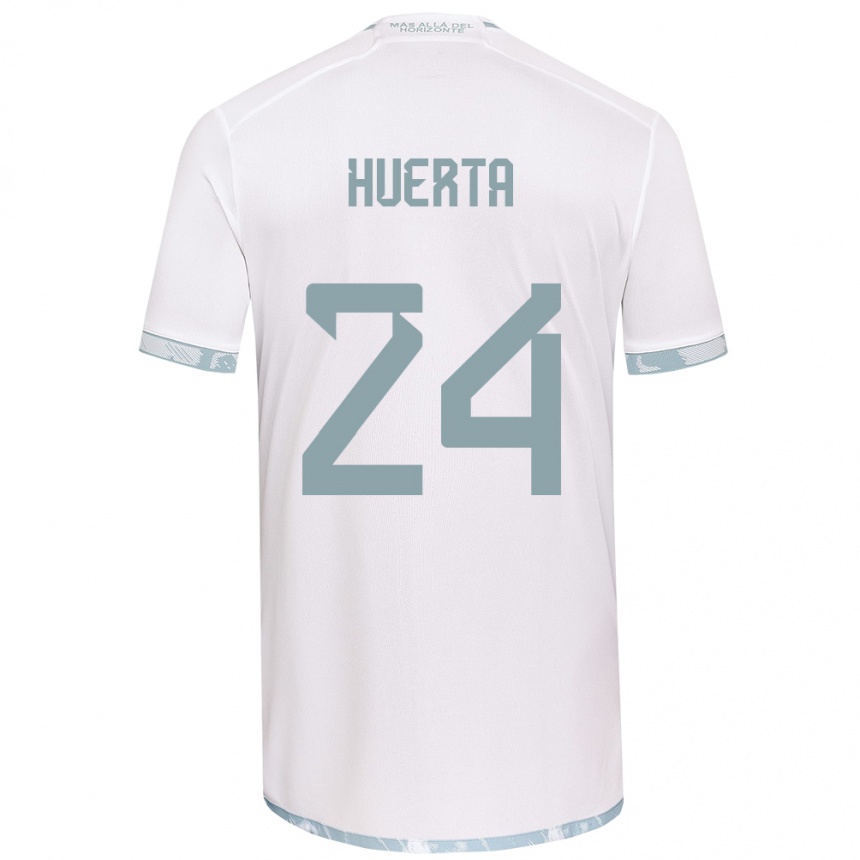 Vaikiškas Renato Huerta #24 Balta Pilka Išvykos Marškinėliai 2024/25 T-Shirt