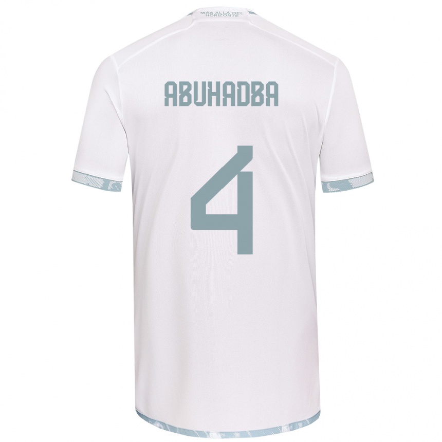 Vaikiškas Zacarías Abuhadba #4 Balta Pilka Išvykos Marškinėliai 2024/25 T-Shirt