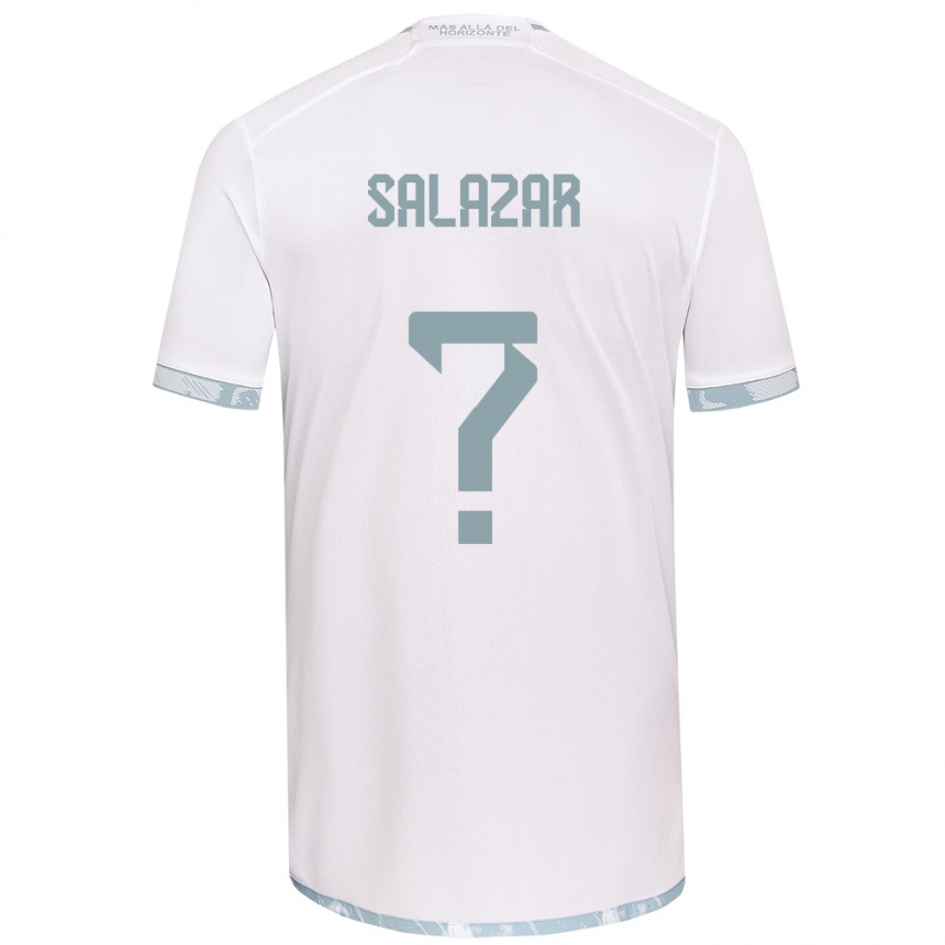 Vaikiškas Yahir Salazar #0 Balta Pilka Išvykos Marškinėliai 2024/25 T-Shirt