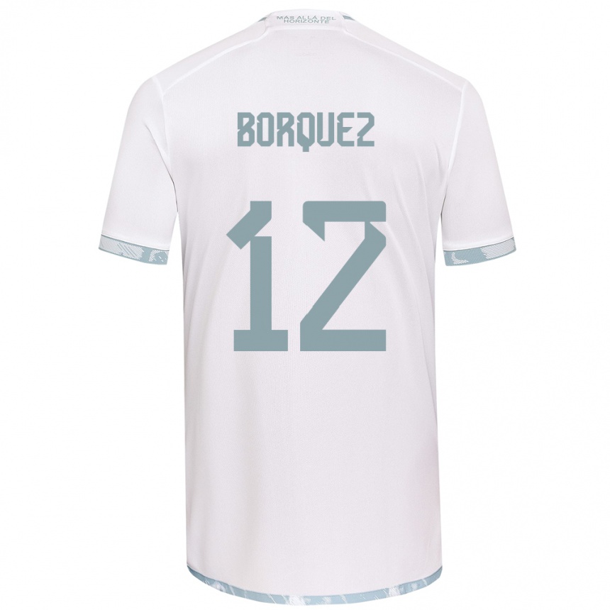 Vaikiškas Gabriela Bórquez #12 Balta Pilka Išvykos Marškinėliai 2024/25 T-Shirt