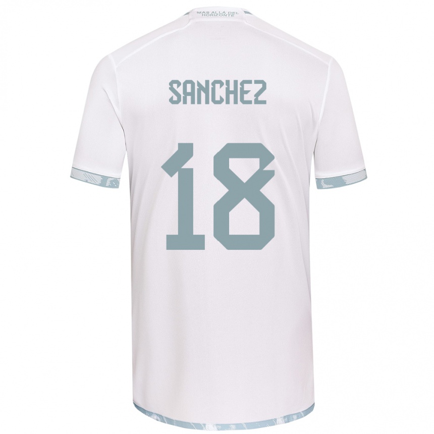 Vaikiškas Bárbara Sánchez #18 Balta Pilka Išvykos Marškinėliai 2024/25 T-Shirt