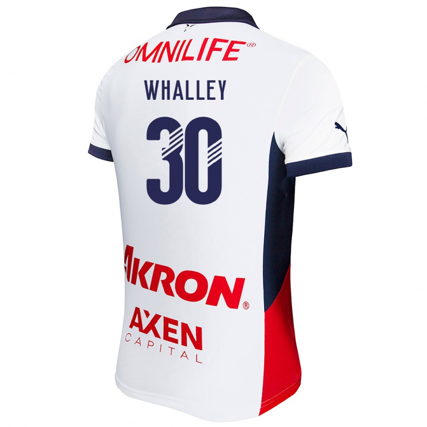 Vaikiškas Óscar Whalley #30 Balta Raudona Mėlyna Išvykos Marškinėliai 2024/25 T-Shirt