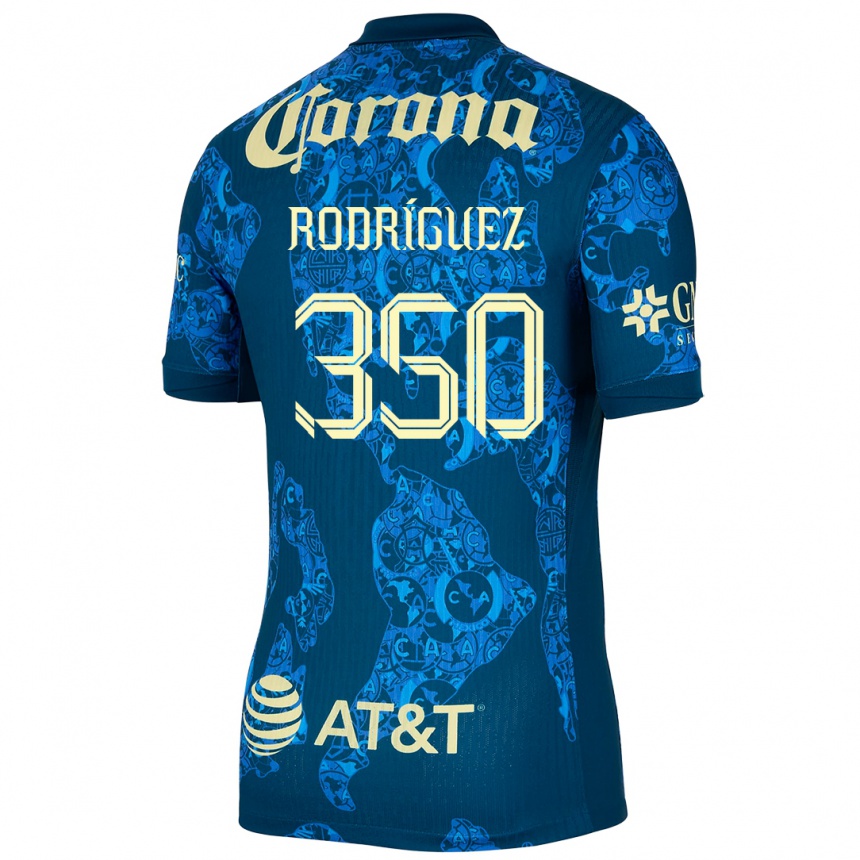 Vaikiškas Ángel Rodríguez #350 Mėlyna Geltona Išvykos Marškinėliai 2024/25 T-Shirt