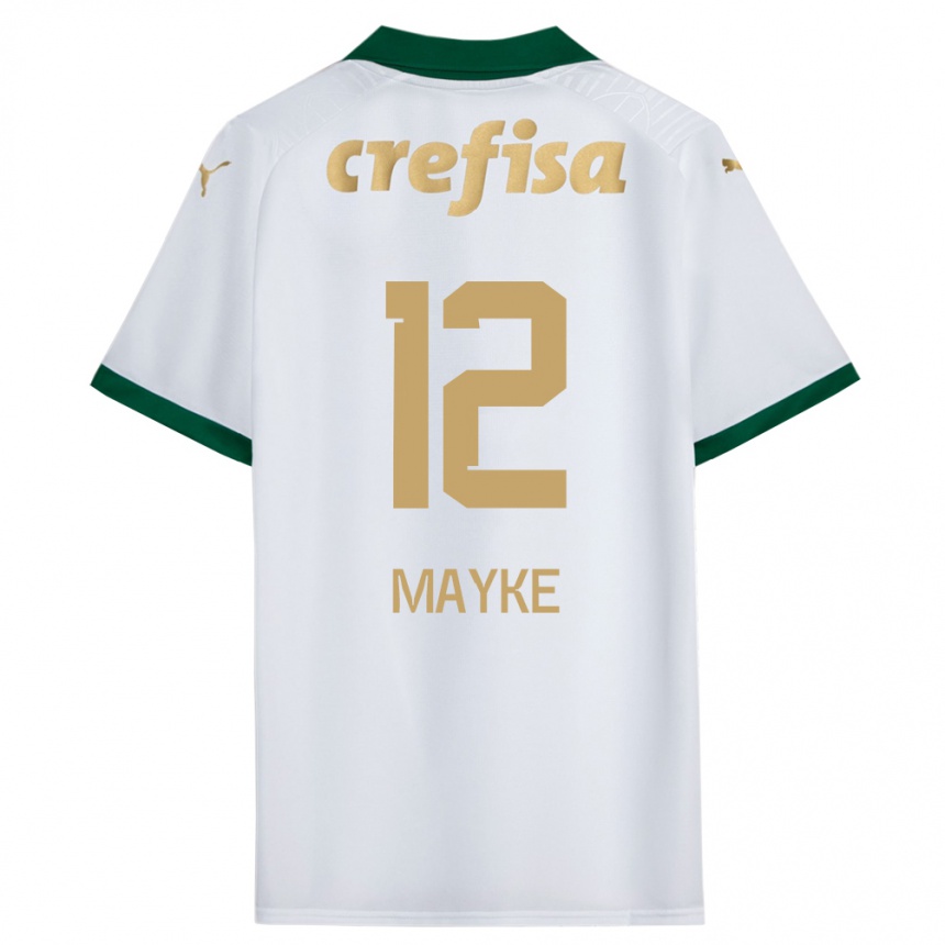 Vaikiškas Mayke #12 Balta Žalia Išvykos Marškinėliai 2024/25 T-Shirt