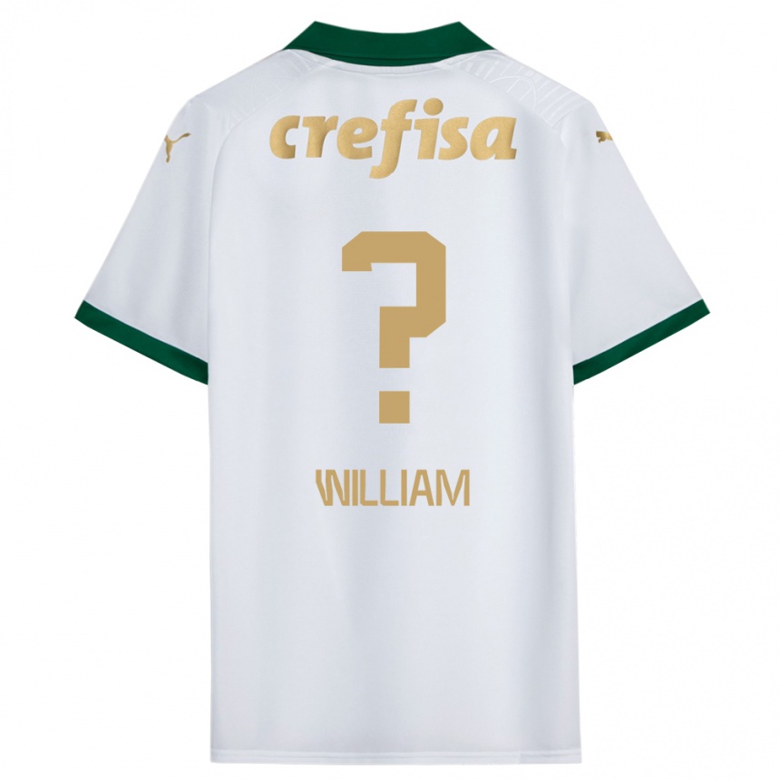 Vaikiškas William #0 Balta Žalia Išvykos Marškinėliai 2024/25 T-Shirt