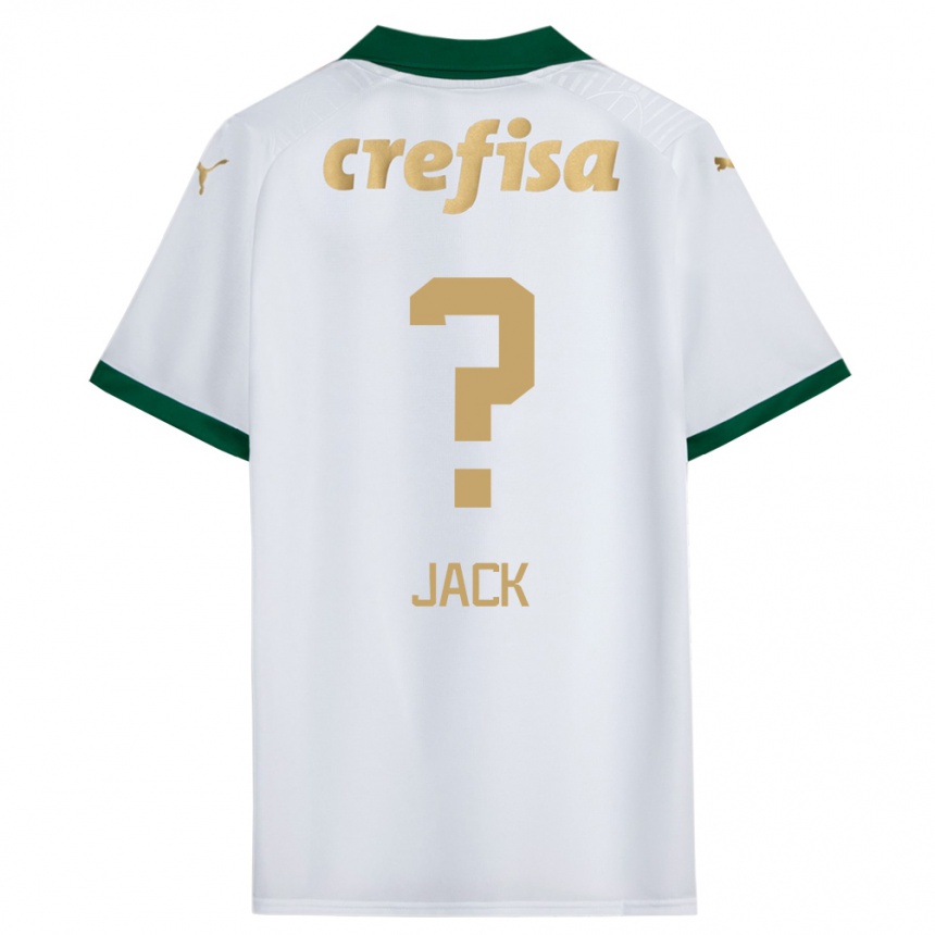 Vaikiškas Fellipe Jack #0 Balta Žalia Išvykos Marškinėliai 2024/25 T-Shirt