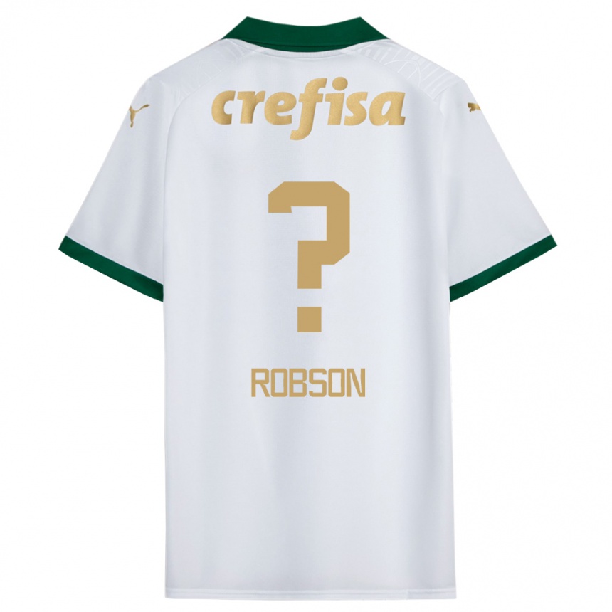 Vaikiškas Robson #0 Balta Žalia Išvykos Marškinėliai 2024/25 T-Shirt