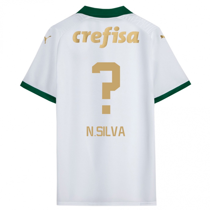 Vaikiškas Ney Silva #0 Balta Žalia Išvykos Marškinėliai 2024/25 T-Shirt