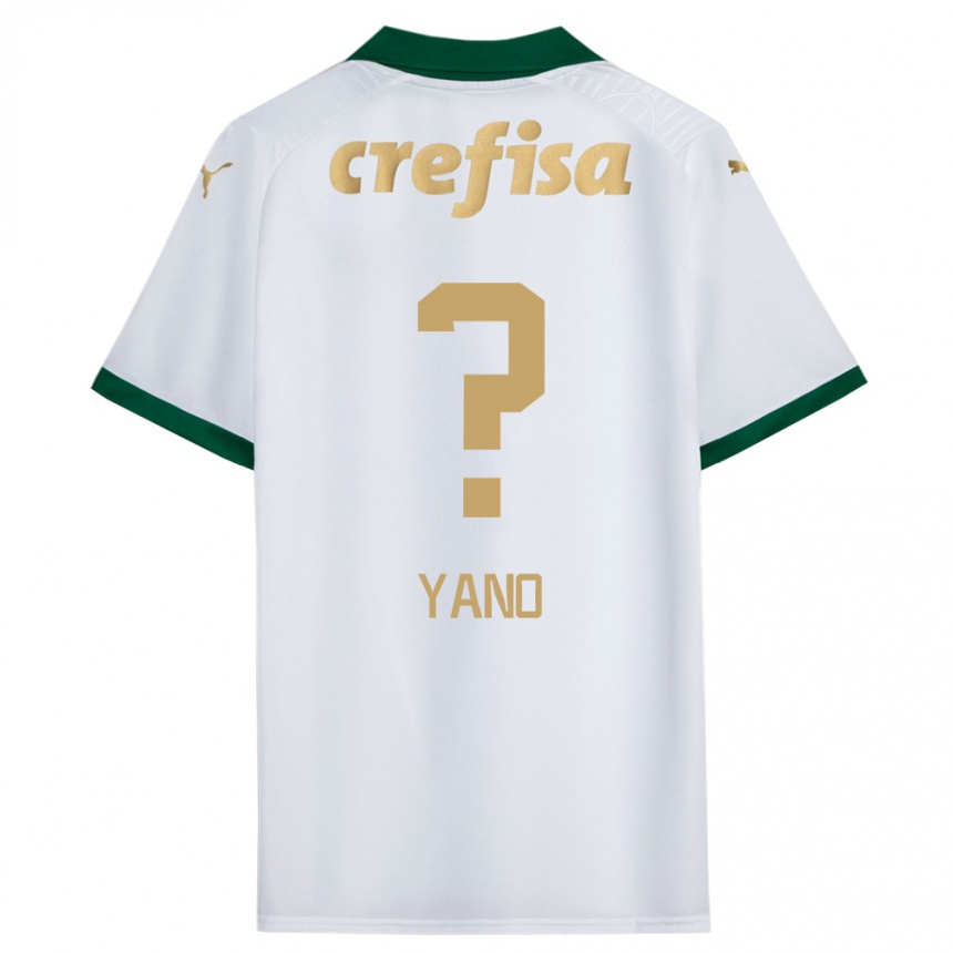 Vaikiškas Luiz Yano #0 Balta Žalia Išvykos Marškinėliai 2024/25 T-Shirt