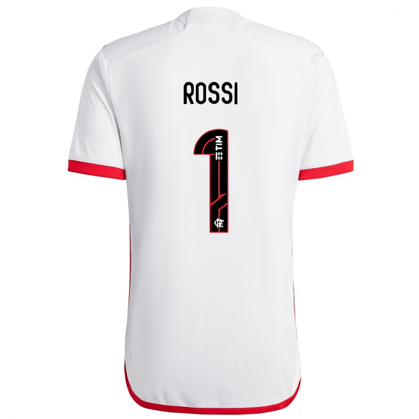 Vaikiškas Agustin Rossi #1 Balta Raudona Išvykos Marškinėliai 2024/25 T-Shirt