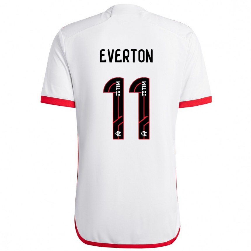 Vaikiškas Everton #11 Balta Raudona Išvykos Marškinėliai 2024/25 T-Shirt