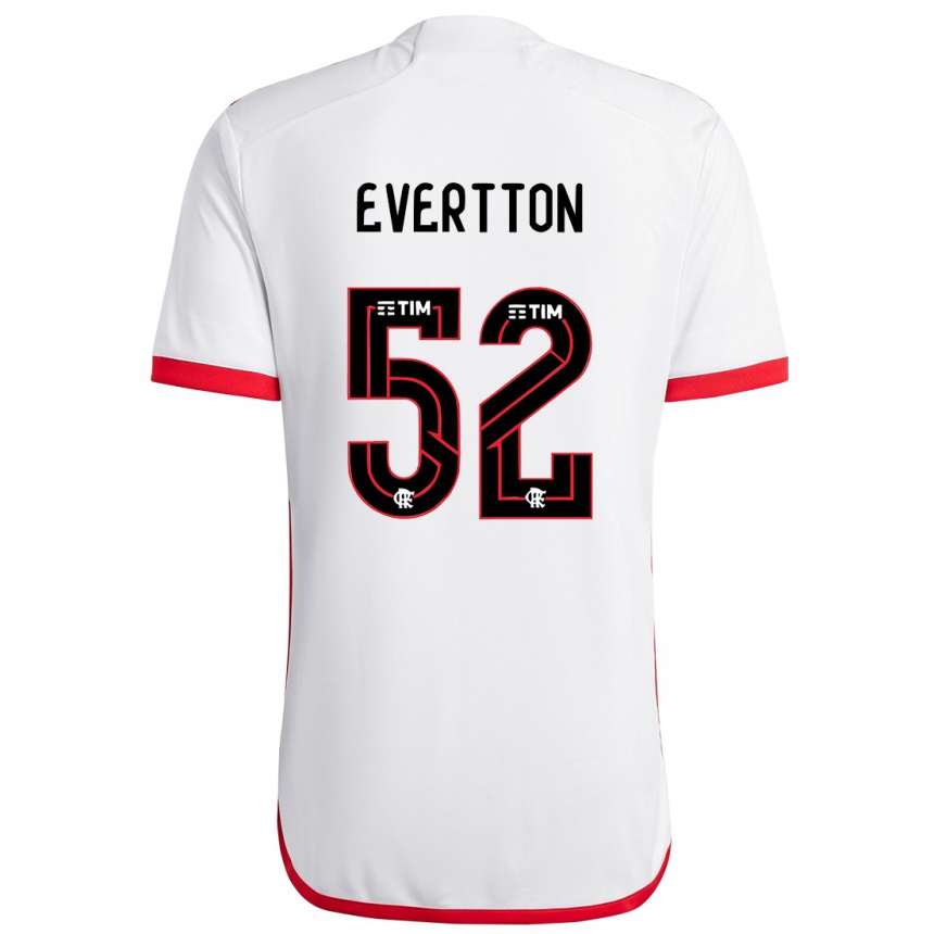 Vaikiškas Evertton #52 Balta Raudona Išvykos Marškinėliai 2024/25 T-Shirt