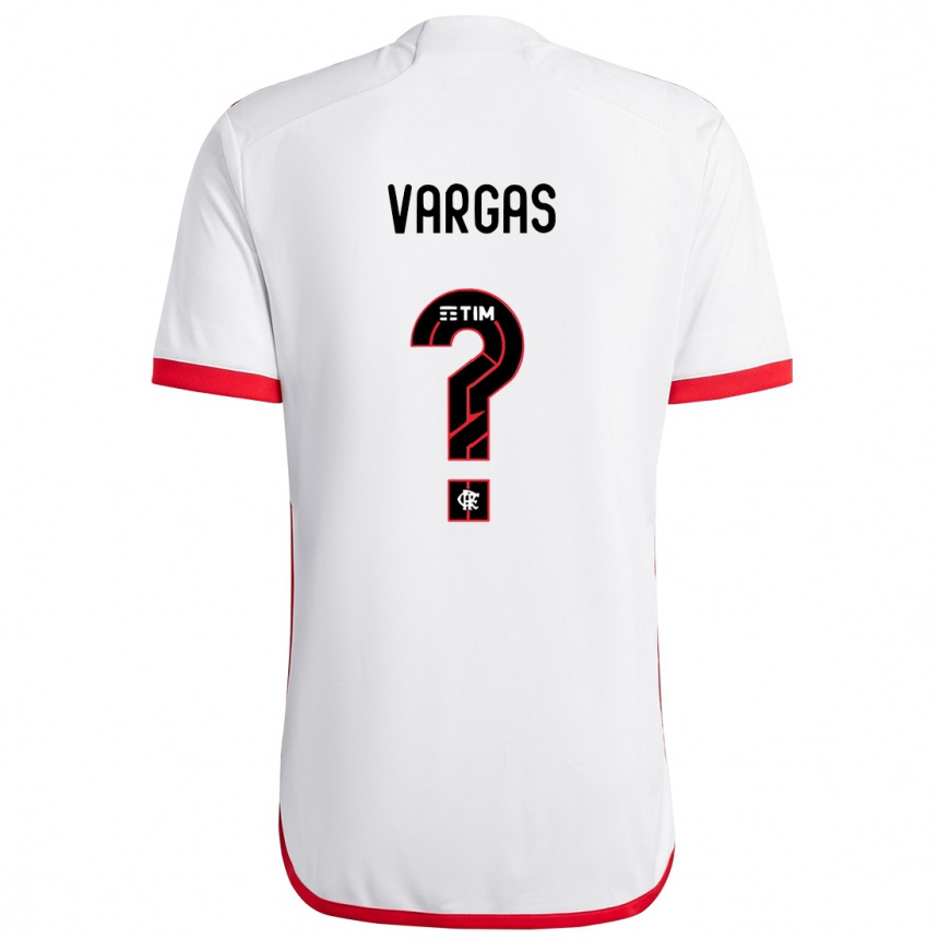 Vaikiškas Rafael Vargas #0 Balta Raudona Išvykos Marškinėliai 2024/25 T-Shirt