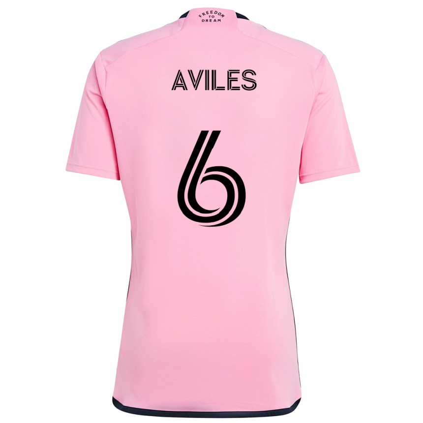 Vyrai Tomás Avilés #6 Rožinis Namų Marškinėliai 2024/25 T-Shirt