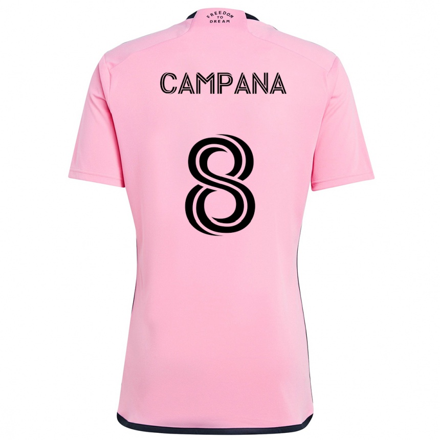 Vyrai Leonardo Campana #8 Rožinis Namų Marškinėliai 2024/25 T-Shirt