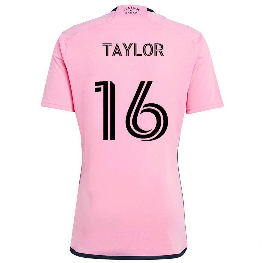 Vyrai Robert Taylor #16 Rožinis Namų Marškinėliai 2024/25 T-Shirt