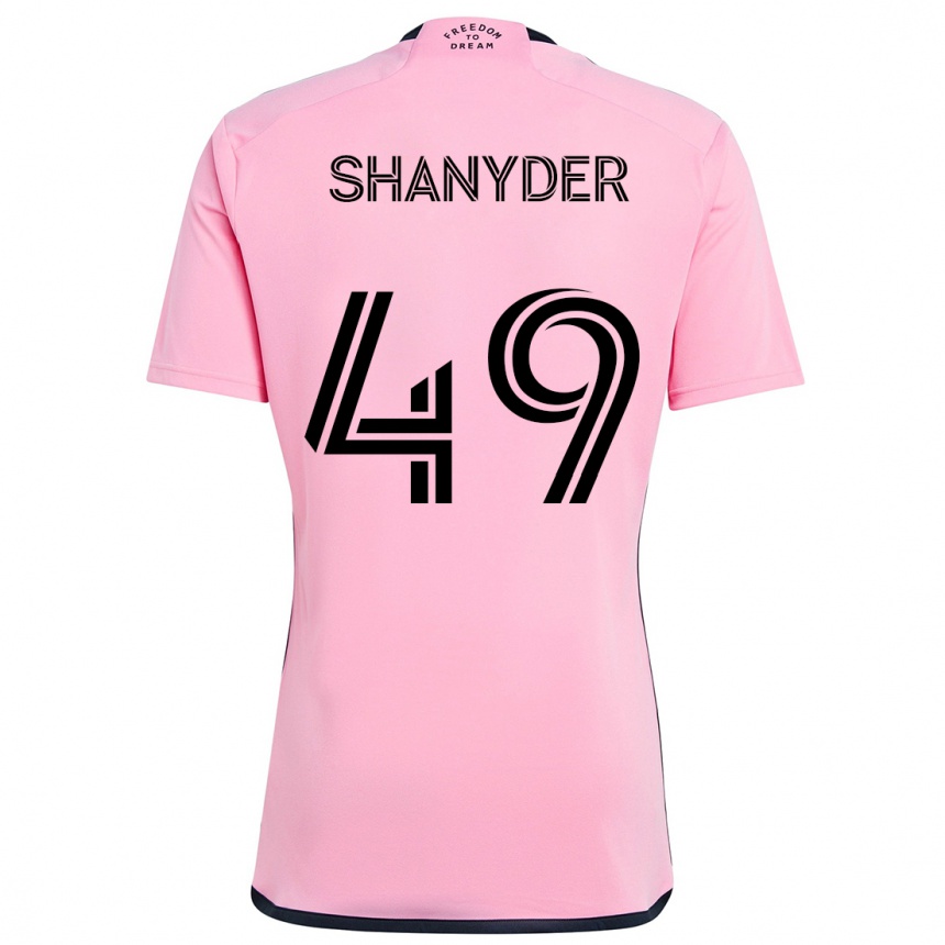 Vyrai Shanyder Borgelin #49 Rožinis Namų Marškinėliai 2024/25 T-Shirt