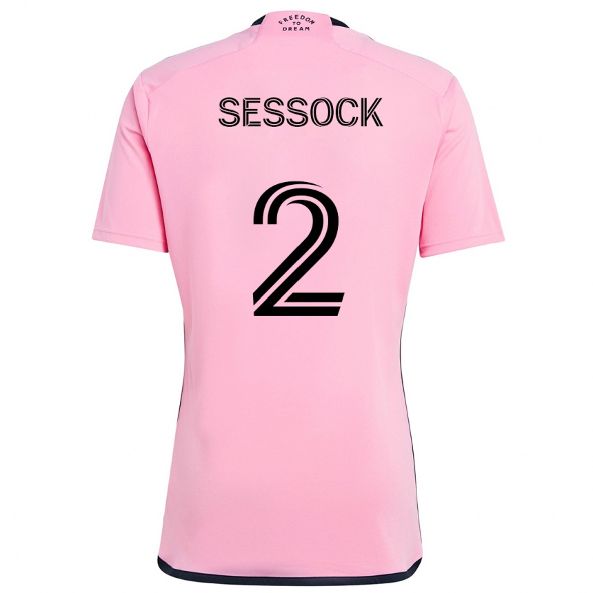 Vyrai Nykolas Sessock #2 Rožinis Namų Marškinėliai 2024/25 T-Shirt