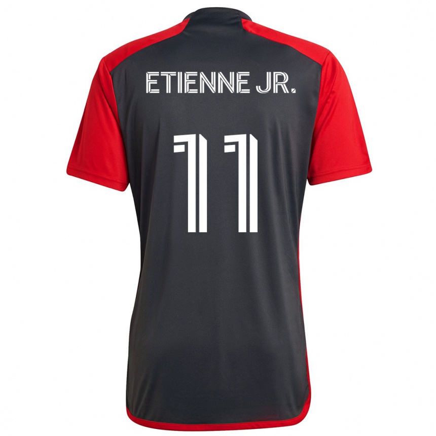 Vyrai Derrick Etienne Jr. #11 Pilka Raudona Namų Marškinėliai 2024/25 T-Shirt