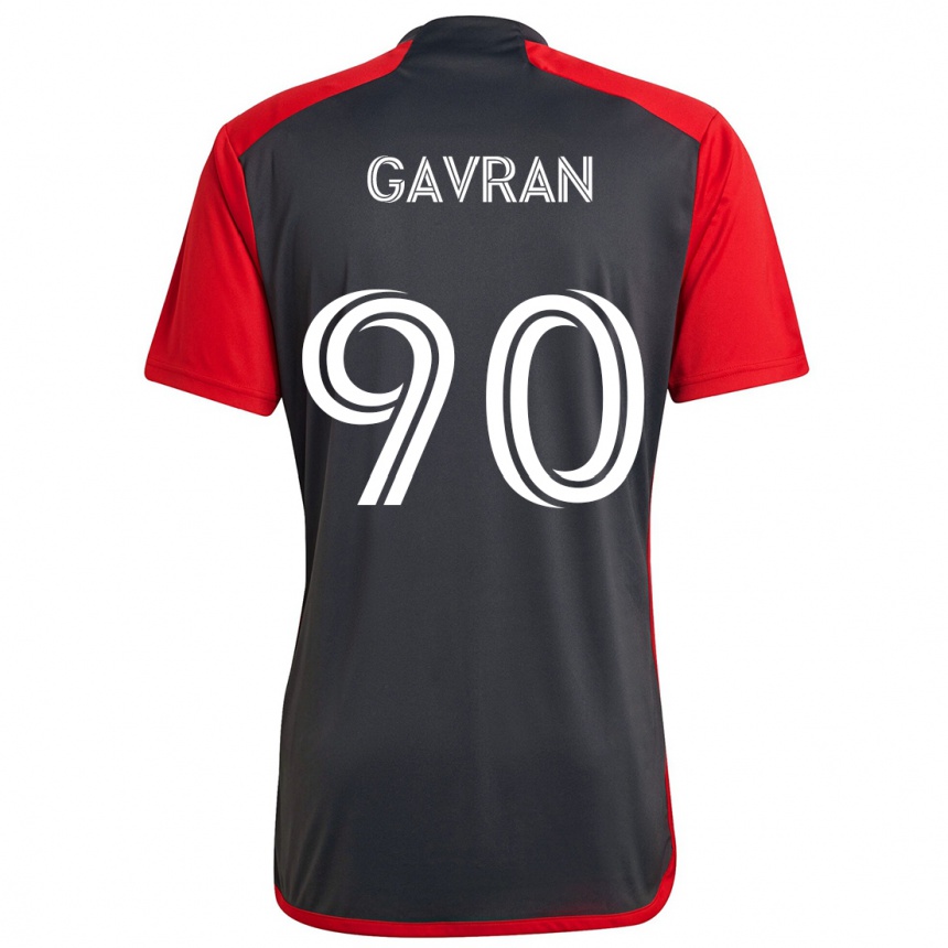 Vyrai Luka Gavran #90 Pilka Raudona Namų Marškinėliai 2024/25 T-Shirt