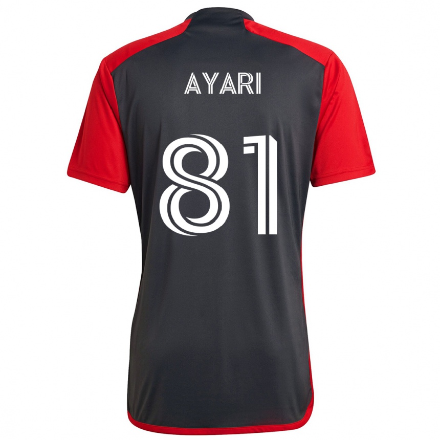 Vyrai Hassan Ayari #81 Pilka Raudona Namų Marškinėliai 2024/25 T-Shirt