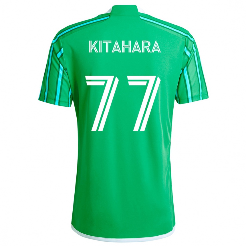 Vyrai Sota Kitahara #77 Žalia Balta Namų Marškinėliai 2024/25 T-Shirt