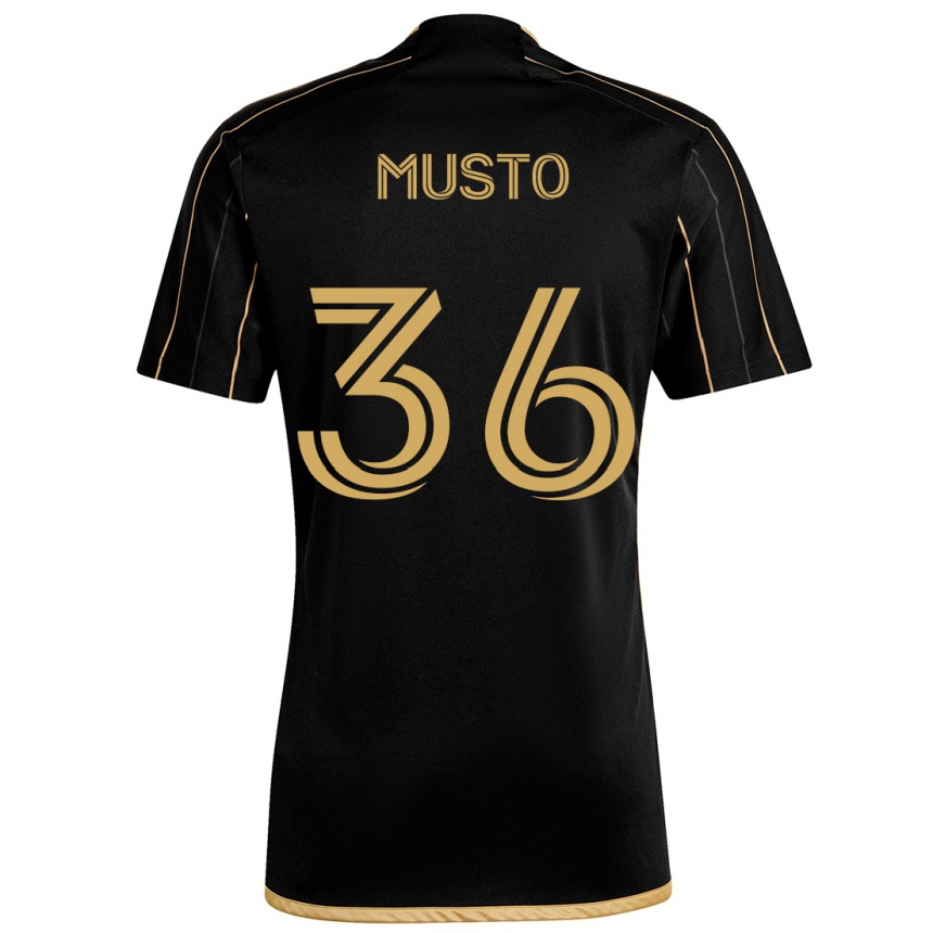 Vyrai Tommy Musto #36 Juodas Auksas Namų Marškinėliai 2024/25 T-Shirt