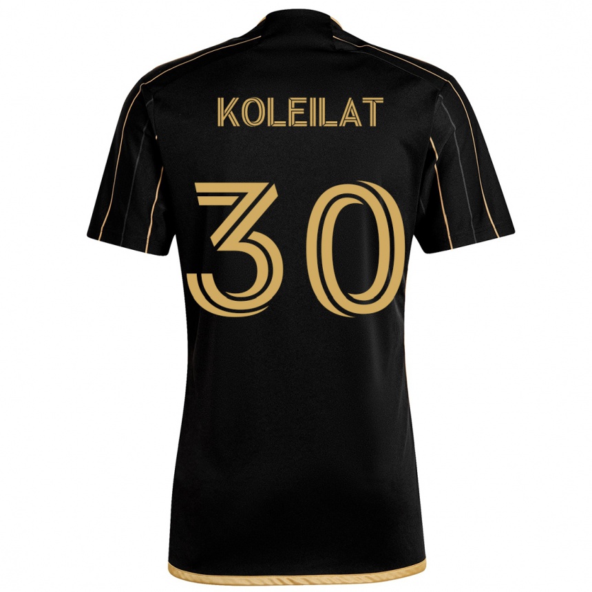 Vyrai Jassem Koleilat #30 Juodas Auksas Namų Marškinėliai 2024/25 T-Shirt