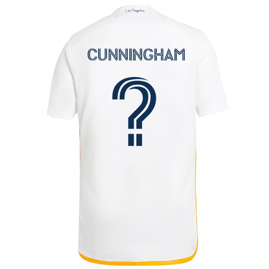 Vyrai Joaquin Cunningham #0 Balta Geltona Namų Marškinėliai 2024/25 T-Shirt