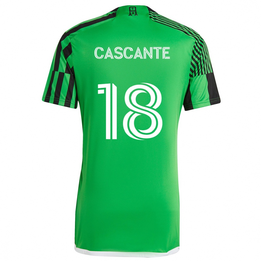 Vyrai Julio Cascante #18 Žalia Juoda Namų Marškinėliai 2024/25 T-Shirt