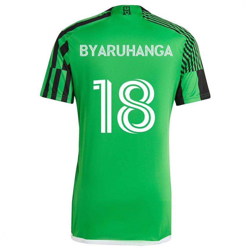 Vyrai Bobosi Byaruhanga #18 Žalia Juoda Namų Marškinėliai 2024/25 T-Shirt